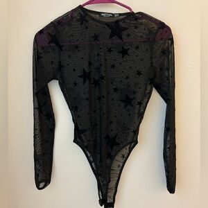 sheer star bodysuit